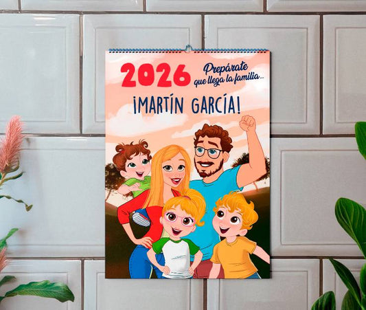 Calendario personalizado con toda la familia